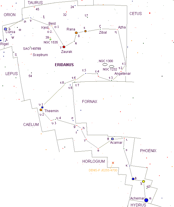 Constellation de l'Eridan.