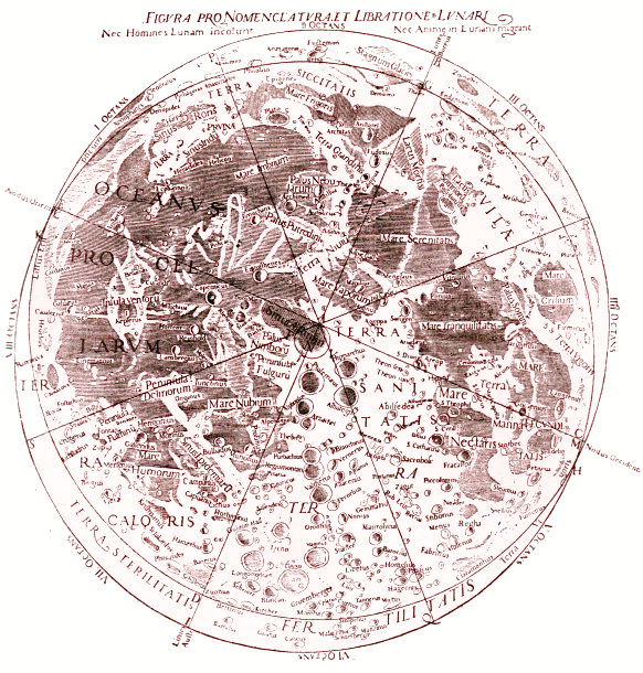 Carte de la Lune de Riccioli.