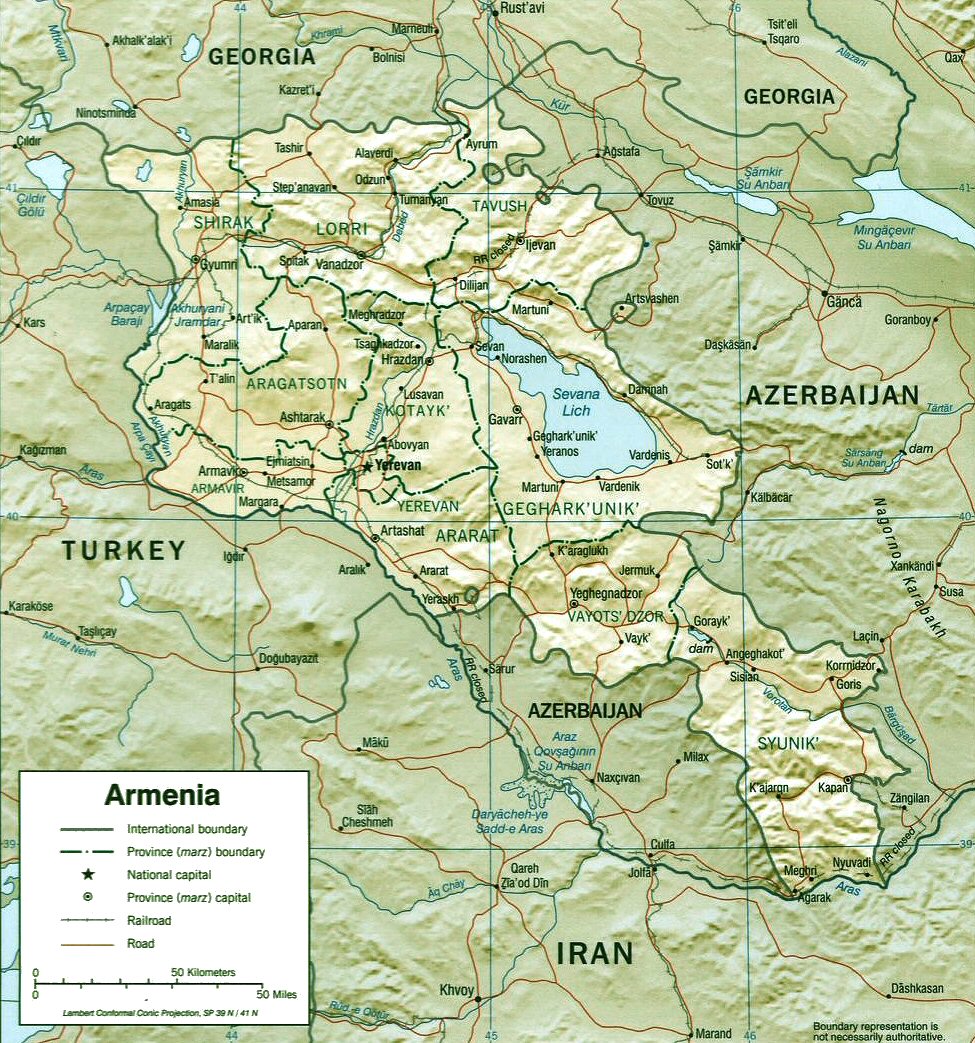 Carte de l'Armnie.