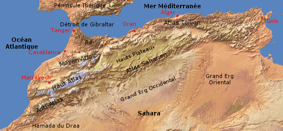 Carte de l'Atlas.