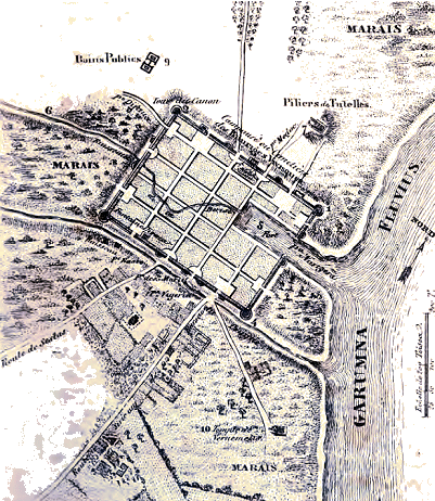 Plan de Bordeaux en 260.