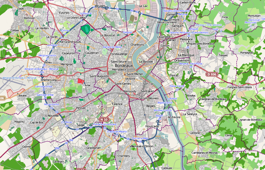 Plan de Bordeaux.