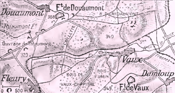 Les forts de Douaumont et de Vaux.