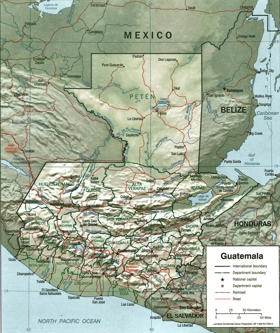 Carte Du Guatemala