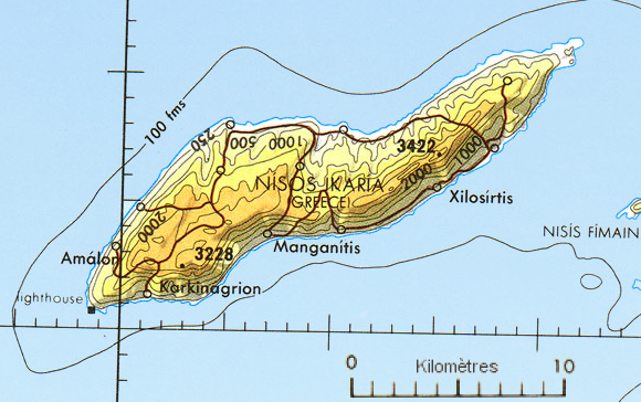 Carte d'Ikaria.