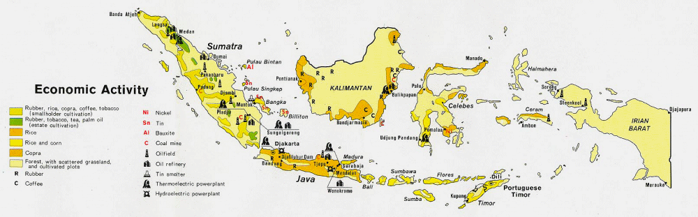 Carte de l'Indonsie (conomie).