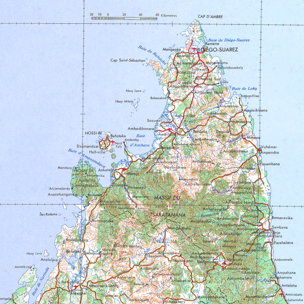 Carte de Madagascar (Nord).