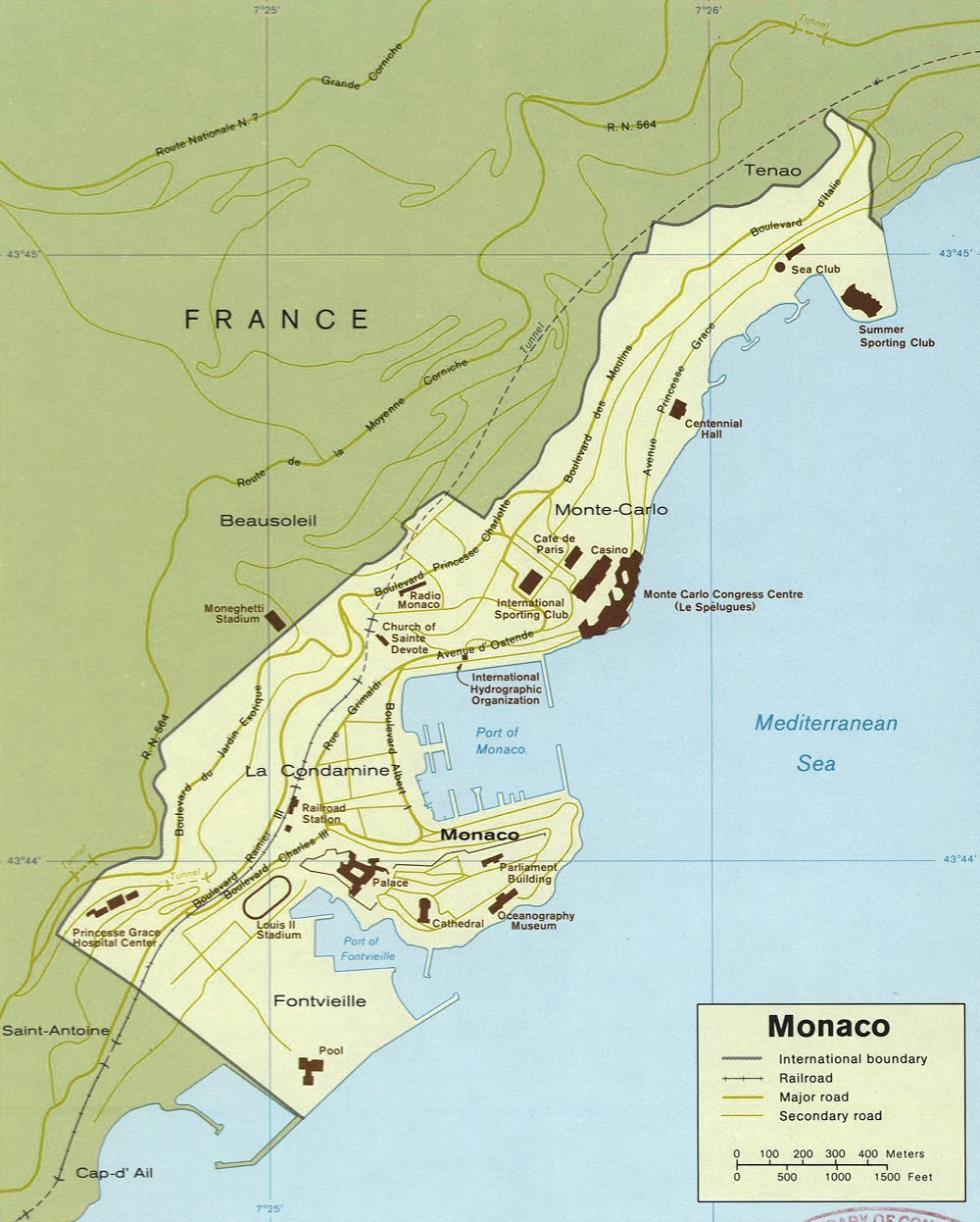 Carte de Monaco.