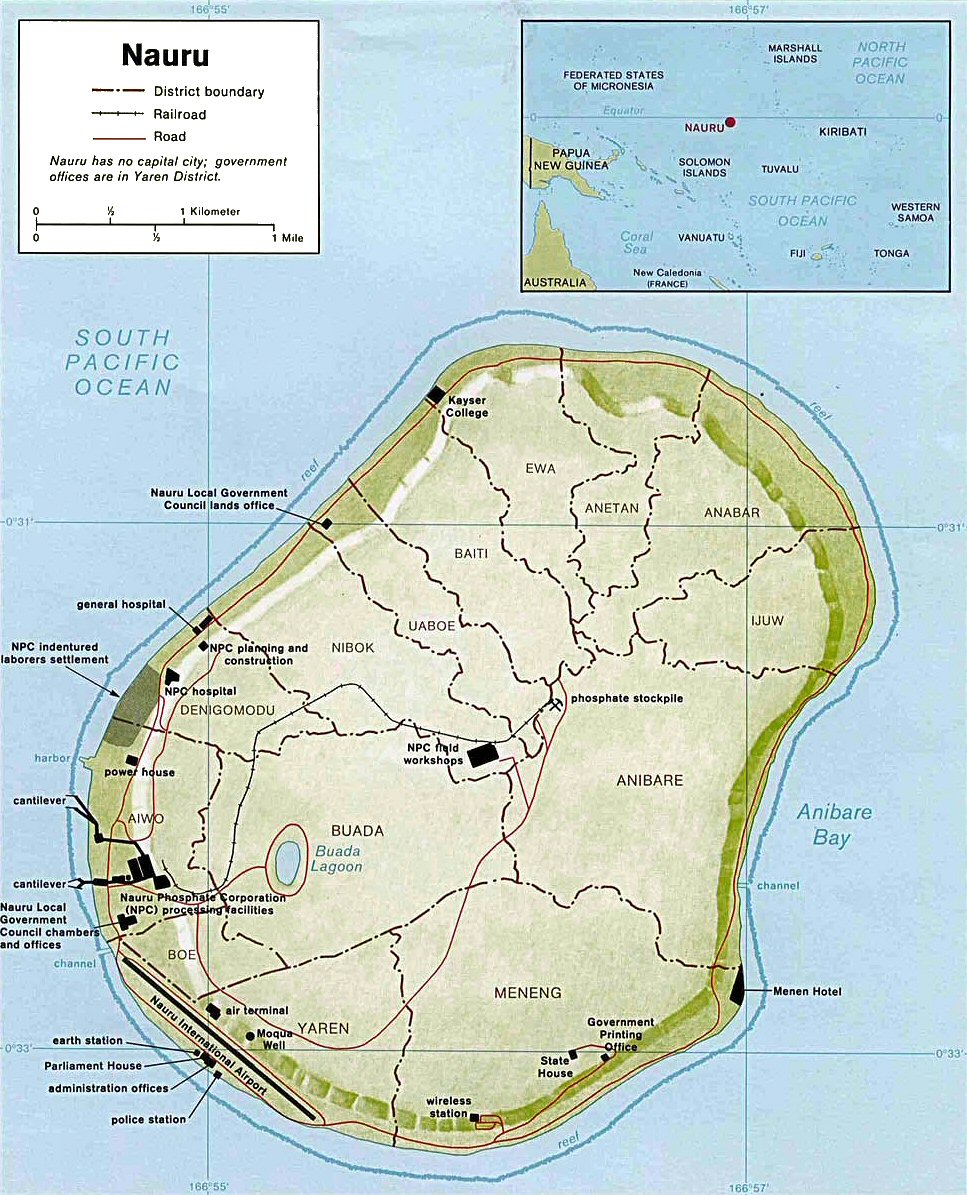 Carte de Nauru.