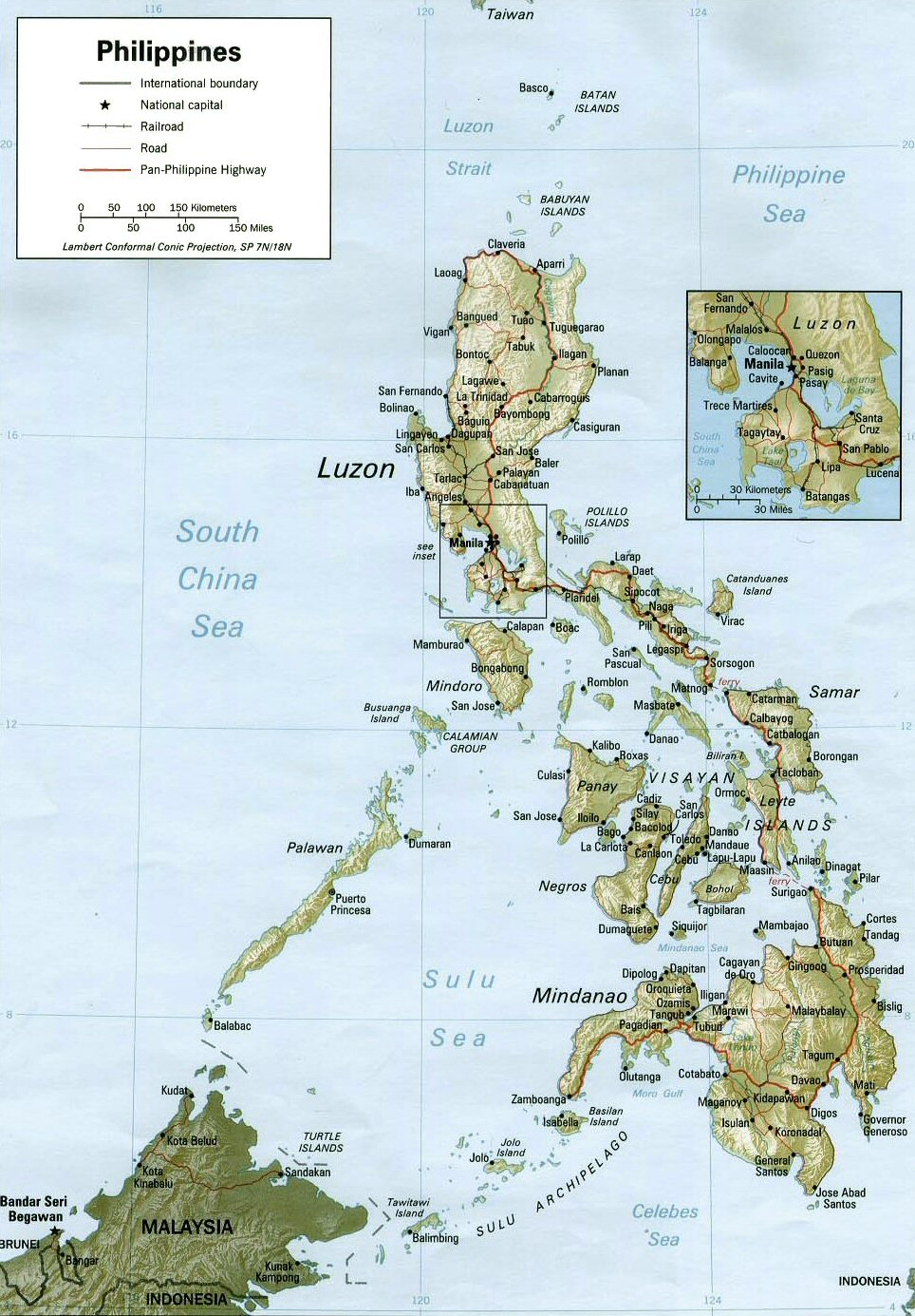 Carte des Philippines.