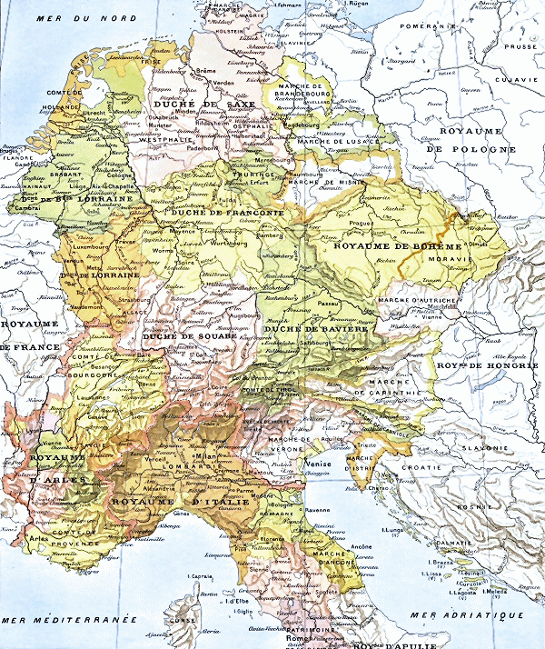 Carte du Saint Empire romain germanique.