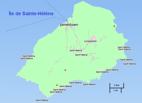 Carte de Sainte-Hélène.