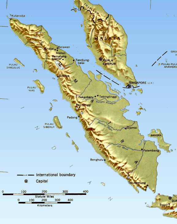 Carte de Sumatra.