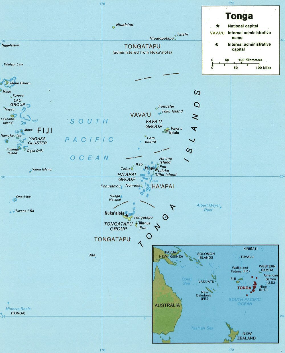 Carte de Tonga.