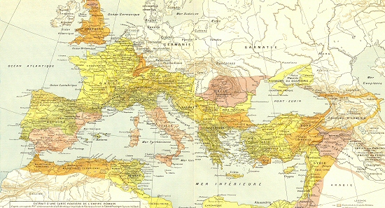 Carte des conqutes romaines.