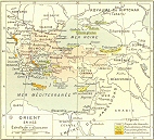 Carte de l'Orient en 1453.