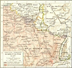 Frontire franaise du Nord et du Rhin en 1815.