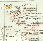 Petites Antilles en 1815.