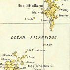 Iles Orcades et Shetland.