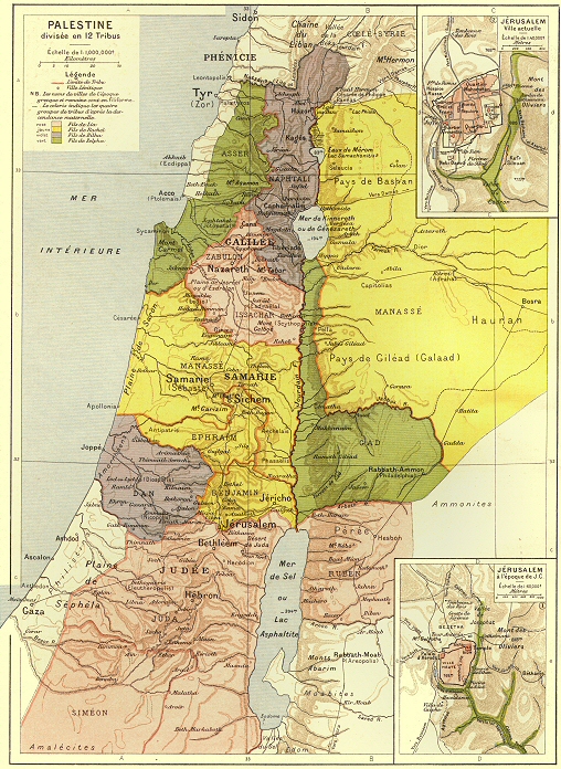 Carte de la Palestine.