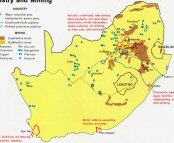 Industries et mines de l'Afrique du Sud.