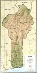 Topographie du Benin.