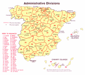 Divisions administratives de l'Espagne.