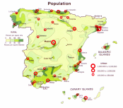 Population de l'Espagne.