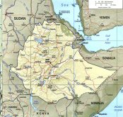 Topographie de l'Ethiopie.