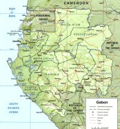 Topographie du Gabon.