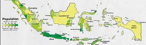Population de l'Indonésie.
