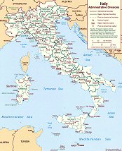 Divisions administratives de l'Italie.