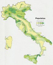 Population de l'Italie.
