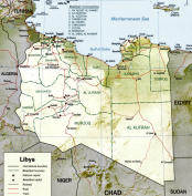 Topographie de la Libye.