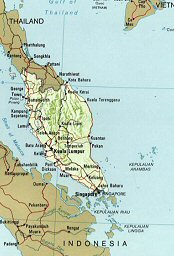 Topographie de la Malaisie.