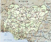 Topographie du Nigeria.