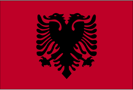 Drapeau de l'Albanie.