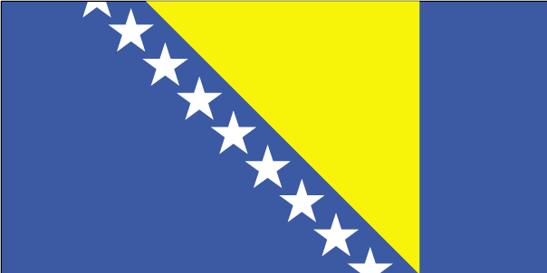 Drapeau de la Bosnie-Herzgovine.