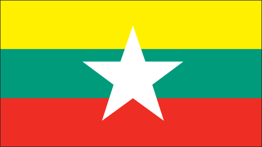 Drapeau de la Birmanie.