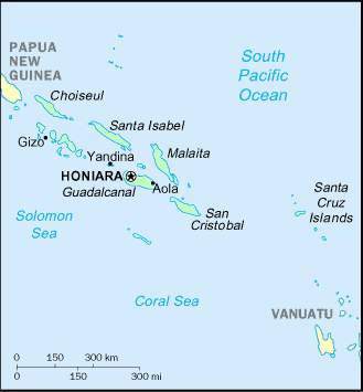 Carte des Iles Salomon.