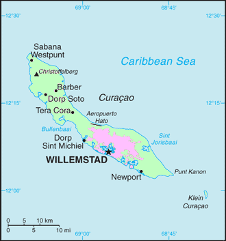 Carte de Curaçao.