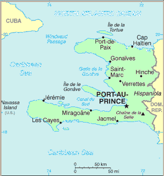 Carte de Haïti.