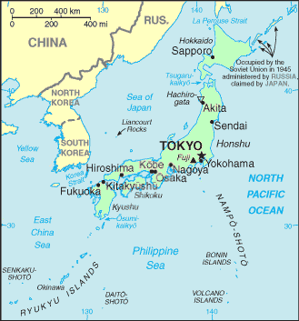 Carte du Japon.