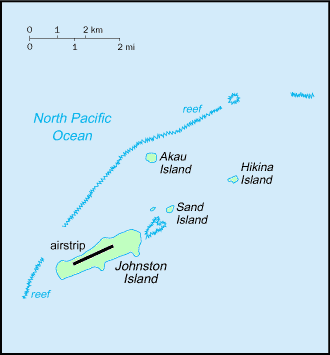 Carte de l'atoll Johnston.
