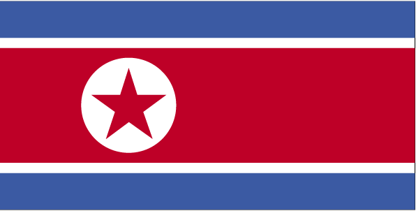 Drapeau de la Core du Nord.