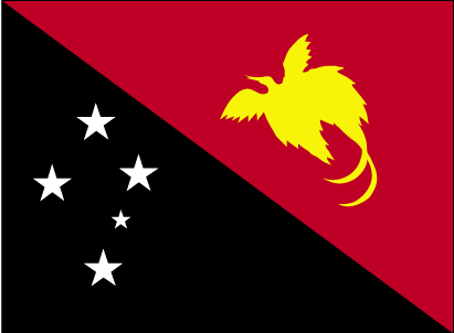 Drapeau de la Papouasie Nouvelle Guinée.
