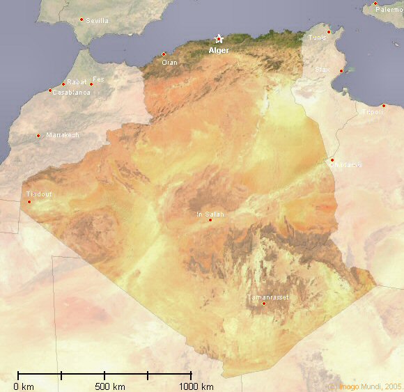 carte de l'Algérie