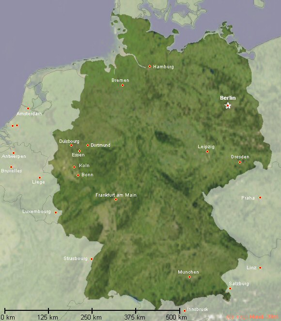 carte de l'Allemagne