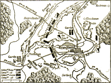 Plan de la Bataille de Friedland.