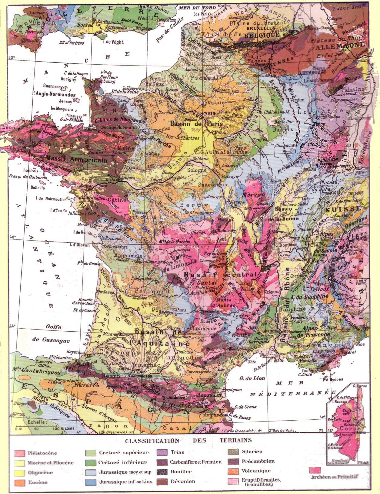 carte de la France géologique